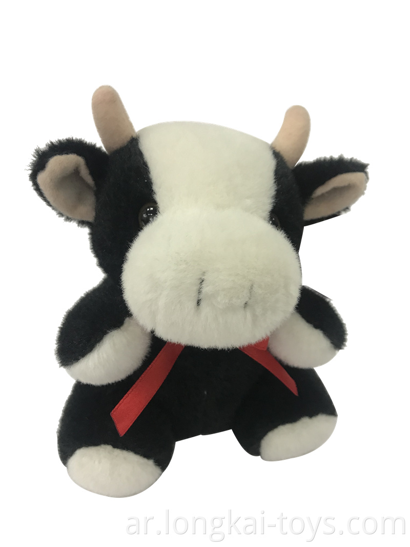 Plush Cow With Ribbon